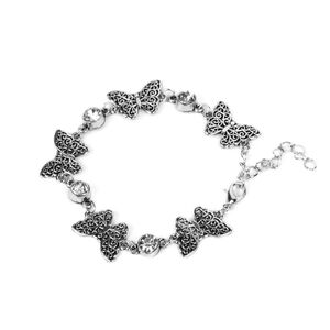 Elegant Silver Butterfly Bracelet